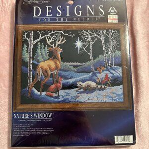 NEW Designs for the Needle "Silent Night" Cross Stitch Kit #5613 Nature's Window